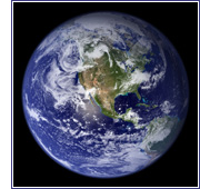 Enhanced NASA Terra Satellite Blue Marble  image.
Credit:  NASA Goddard Space Flight Center.
